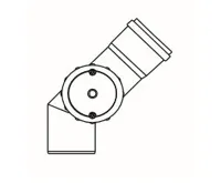ALMEVA STARR revizní koleno 45° pravé 125mm