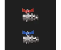 WIGELL SADA Kulových kohoutů NIKL 1&quot; přímý se šroubením k rozdělovači