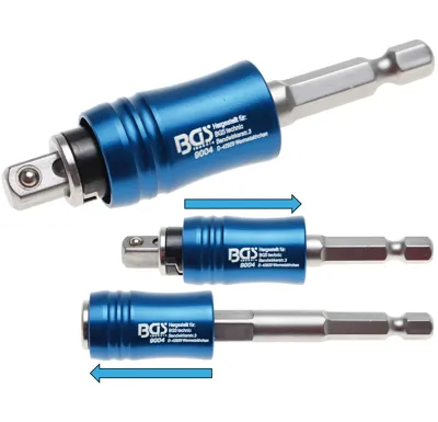 BGS Prodloužení magnetické - adaptér pro hlavice 1/4", 2v1