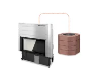 ROMOTOP Krbová vložka IMPRESSION 3G L 97.51.14, s výsuvnými dvířky a akumulačními prstenci MAMMOTH, Šedý Igniton