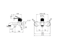 SAPHO BEBÉ nástěnná vanová baterie, zlato (2)