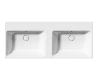 GSI NUBES keramické dvojumyvadlo 120x50cm, broušená spodní hrana, bez otvoru, bílá ExtraGlaze (4)