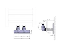 SAPHO TWIN BLACK připojovací sada ventilů pro středové připojení, černá mat (4)