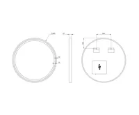 SAPHO KADRIS kulaté zrcadlo s LED osvětlením ø 60cm, černá mat (7)