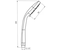 AQUALINE Ruční masážní sprcha, 5 režimů sprchování, průměr 80mm, ABS/chrom (2)