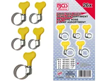 BGS Spony hadicové s Y-klíčem, pro pr. 1/2&quot; - 1&quot;, sada 26 dílů