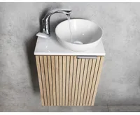 SAPHO MINOR umývátko na desku, litý mramor, Ø 26cm, bílá (6)