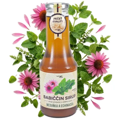 Nature NoTea s.r.o. Babiččin bylinný sirup Meduňka & Echinacea 0.5l