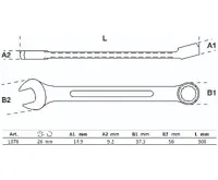 BGS Klíč očkoplochý 26 mm, 15° vyhnutý, DIN 3113A ,chrom vanadium (1)
