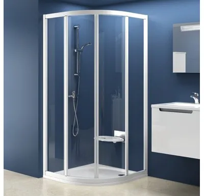 Ravak sprchový kout čtvrtkruh SKCP4-90 bílá+transparent