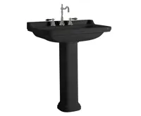 KERASAN WALDORF keramické umyvadlo 80x55cm, černá mat (4)