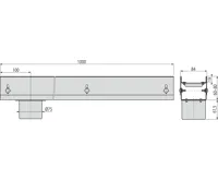 ALCAPLAST Drenážní žlab 75 mm nastavitelný, nerez ADZ351V (1)