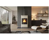 HS Flamingo Krbová kamna AQUAFLAM ® 17 s výměníkem - krémová, manuální regulace (15)