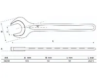 BGS Klíč plochý 30,0 mm, jednostranný (1)
