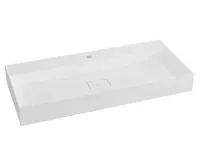 SAPHO GODIVA umyvadlo, litý mramor, 96x44cm, bílá