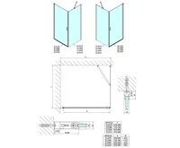 POLYSAN ZOOM boční stěna 1000mm, čiré sklo (8)