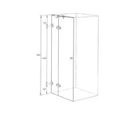 PROFI-RICH Sprchové dveře 100x190 - chrom - sklo - čiré CK10320E (2)