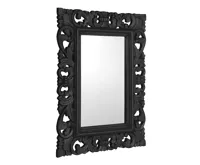 SAPHO SAMBLUNG zrcadlo ve vyřezávaném rámu 60x80cm, černá