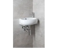 SAPHO RIBERA keramické umývátko rohové 43x28,5 cm, otvor pro baterii vpravo, bílá (7)