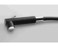 SAPHO Nástěnný ventil s ruční bidetovou sprškou a bezpečnostní pojistkou,kulatý,černá mat (7)