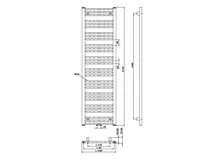 BRUCKNER ALBRECHT otopné těleso 600x1570 mm, středové připojení, bílá (7)