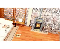 HS Flamingo Krbová kamna AQUAFLAM VARIO ® LEND 11kW olivová (teplovzdušná verze) (22)