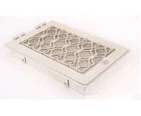 HS Flamingo Krbová mřížka STYLOVÁ 21x32 cm, bílá - antik