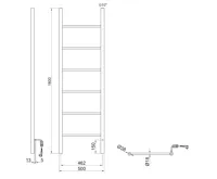 SAPHO KARBO elektrický sušák ručníků, kulatý, 500x1600mm, 120 W, černá mat (6)
