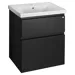 AQUALINE ALTAIR umyvadlová skříňka 61,5x72,5x45cm, černá mat
