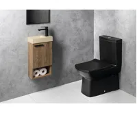 SAPHO PICCOLINO betonové umývátko 30,8x17cm, baterie vpravo, žlutá mat (6)