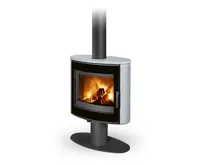 ROMOTOP Otočná krbová kamna STROMBOLI G T Kámen (Serpentin), Celoprosklená dvířka