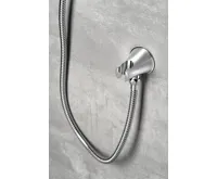 SAPHO Držák sprchy kulatý, pevný, s vyústěním, chrom (3)