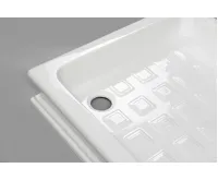 KERASAN RETRO keramická sprchová vanička, čtverec 100x100x20cm, bílá (9)