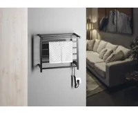 SAPHO ELZOR elektrický sušák ručníků 500x470 mm, 60 W, černá mat (3)