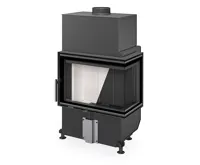 ROMOTOP Rohová krbová vložka HEAT L 4G S 60.44.33.24 s otevíráním dvířek do strany a děleným sklem, Šedý Igniton, levé provedení ROMOTOP Rohová krbová vložka HEAT L 4G S 60.44.33.24 s otevíráním dvířek do strany a děleným sklem, Šedý Igniton, levé provedení