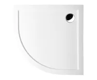 POLYSAN SERA sprchová vanička z litého mramoru, čtvrtkruh 90x90cm, R550, bílá