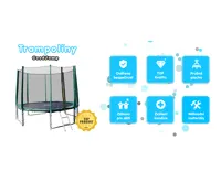GoodJump 4UPVC zelená trampolína 305 cm s ochrannou sítí + žebřík + krycí plachta (4)