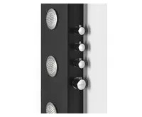 POLYSAN SPIRIT ROUND termostatický sprchový panel 250x1550mm, černá (1)