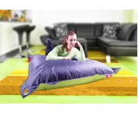 Sedací pytel 189x140 duo limet - dark gray (1)