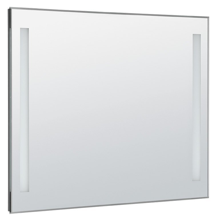 AQUALINE Zrcadlo s LED osvětlením 100x80cm, kolébkový vypínač