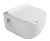 SAPHO BRILLA CLEANWASH závěsná WC mísa s bidetovou sprškou, Rimless, 36,5x53cm, bílá (3)