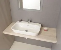 SAPHO SAVANA keramické umyvadlo zápustné 65x45cm, bílá (3)