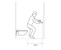 SAPHO HANDICAP madlo rovné 600mm, černá mat (3)
