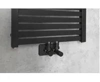 AQUALINE TONDI otopné těleso rovné 450x1330 mm, středové připojení, černá mat (5)