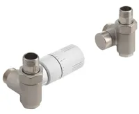 AQUALINE ECO COMBI připojovací sada ventilů, termostatická, levá, nikl/bílá