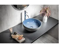 SAPHO PRIORI keramické umyvadlo na desku, Ø 41 cm, modrá/šedá (4)