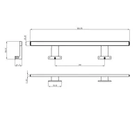 AQUALINE SERAPA LED svítidlo, 9W, 230V, 600x40x100mm, IP44, hliník, chrom (5)