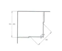 Sprchový kout čtvercový 90x90x185 cm - bílý - sklo - grape (2)