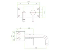 SAPHO ESPADA podomítková umyvadlová baterie, chrom (3)