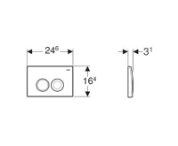 AQUALINE Závěsné WC Taurus s podomítkovou nádržkou a tlačítkem Geberit, bílá (4)